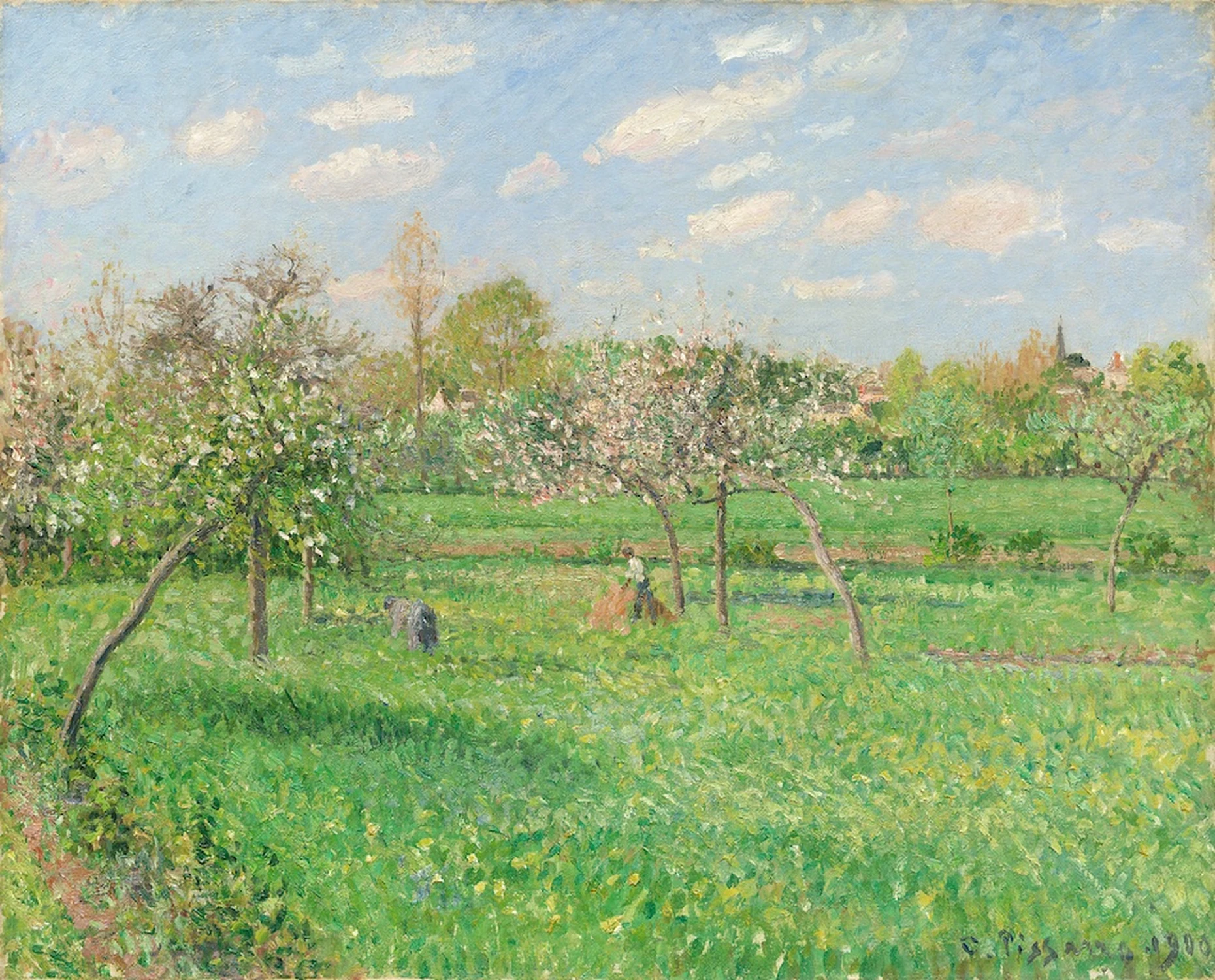 Printemps, matin, soleil, Éragny, Camille Pissarro