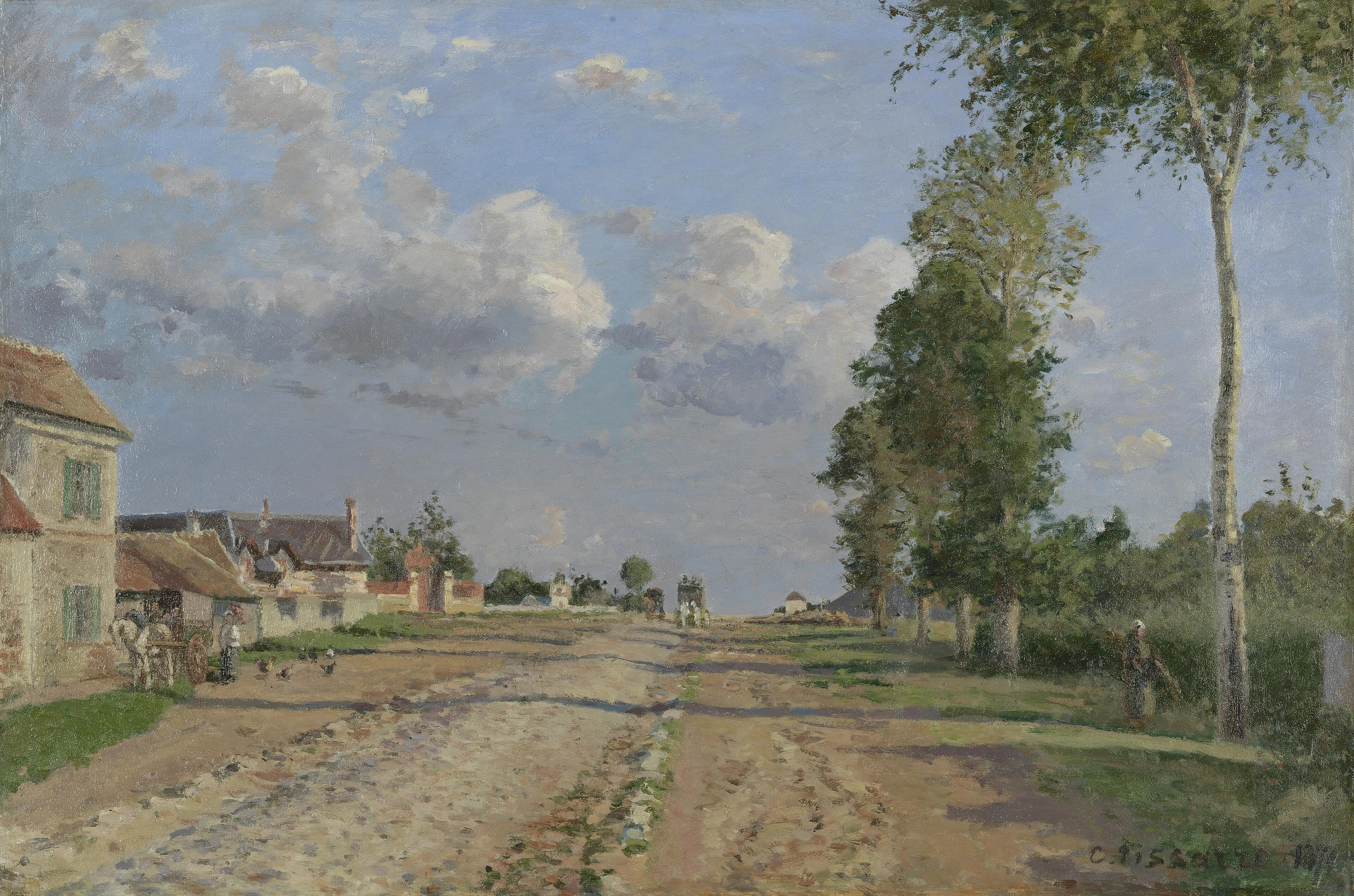Route de Versailles, Rocquencourt, Camille Pissarro