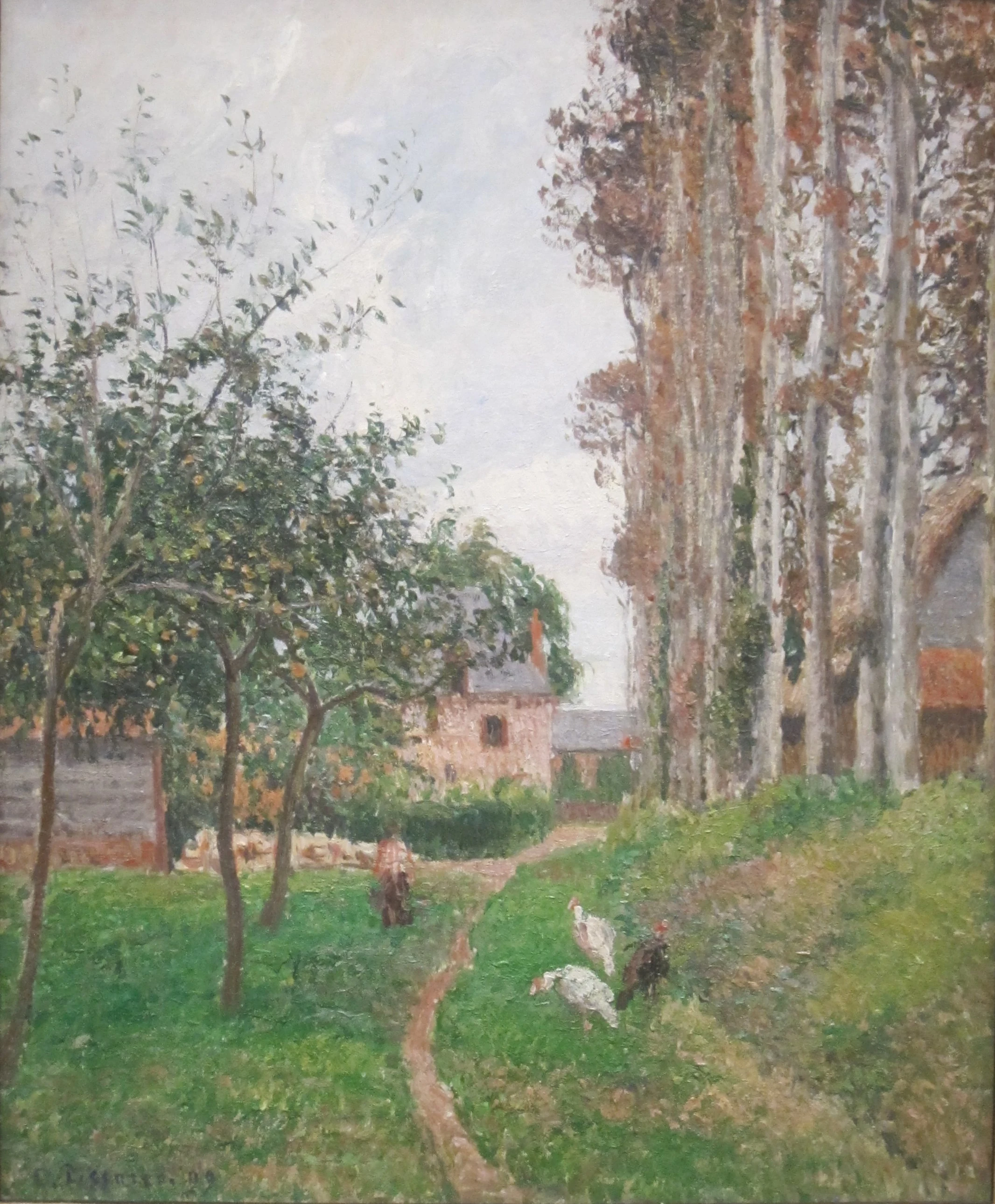 The Orchard at the Manoir d'Ango with Hens, Varengeville, Camille Pissarro