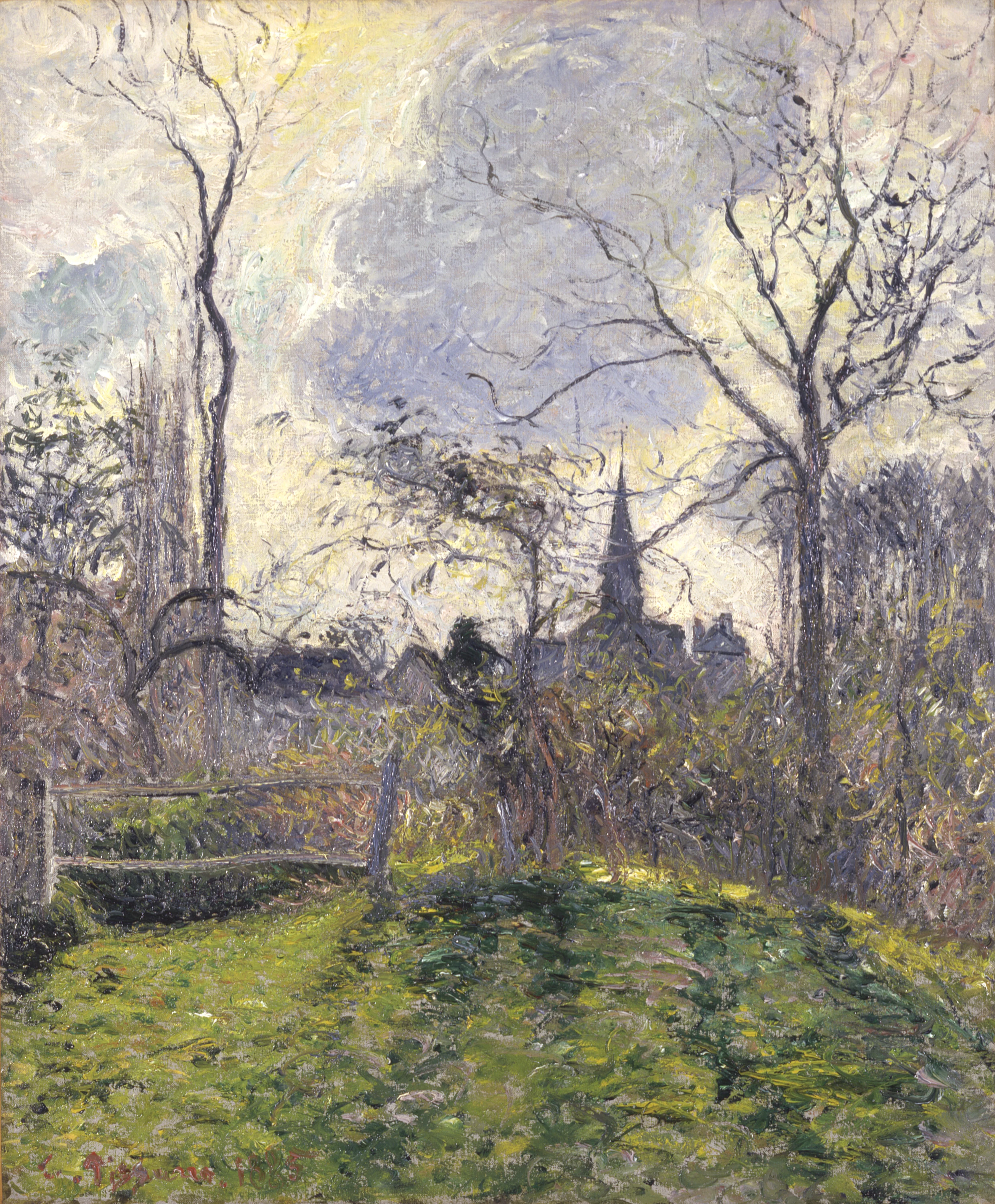 The Steeple at Bazincourt, Camille Pissarro
