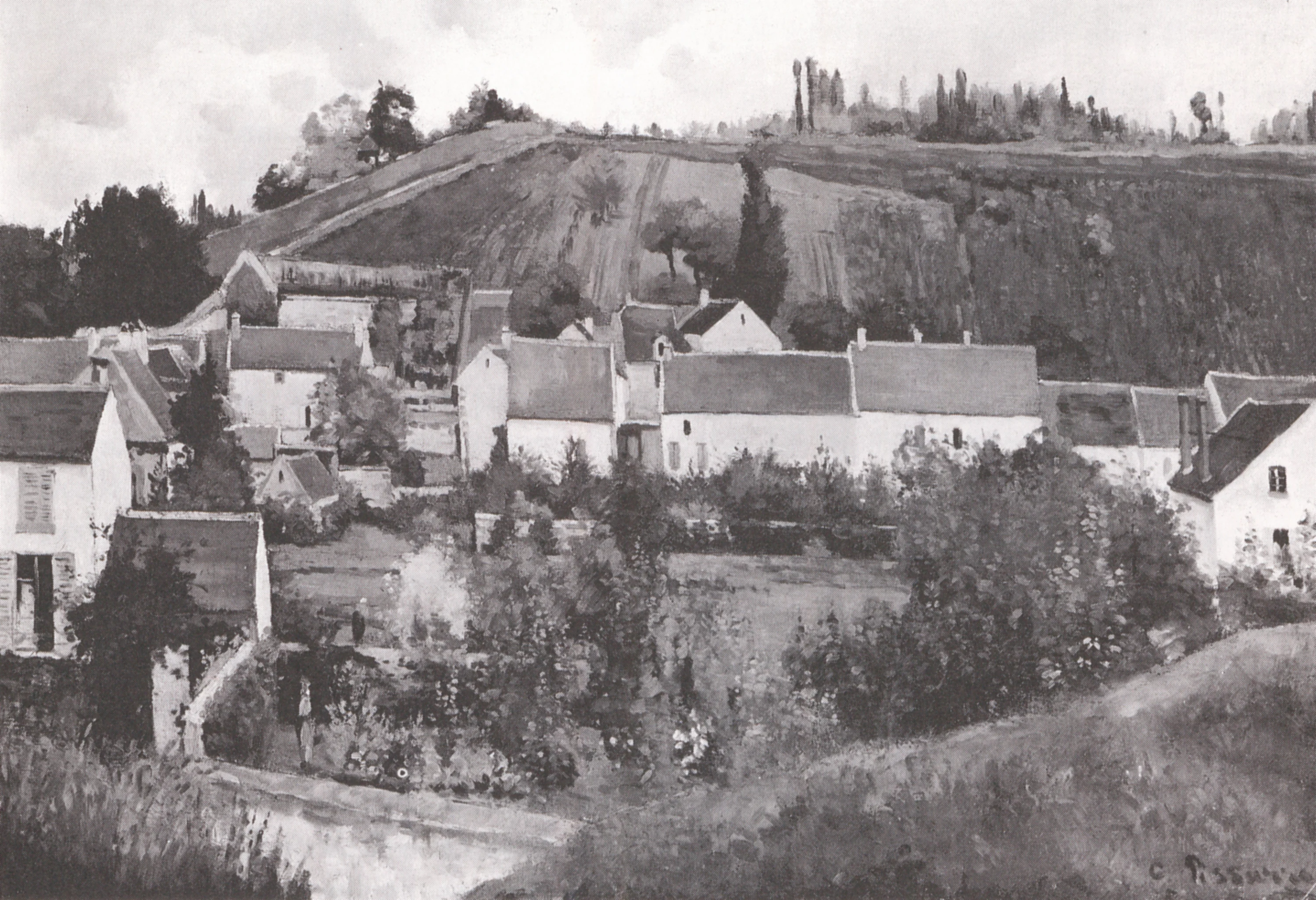 View of L'Hermitage, Côte des Gratte-Coqs, Pontoise, Camille Pissarro
