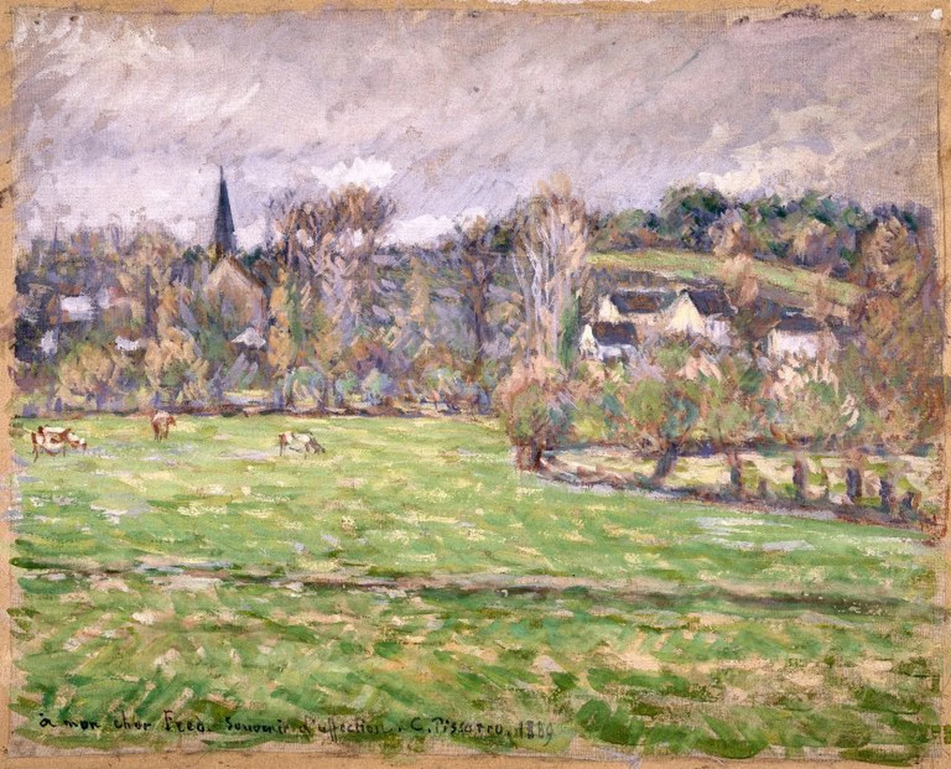 Vue de Bazincourt, Camille Pissarro