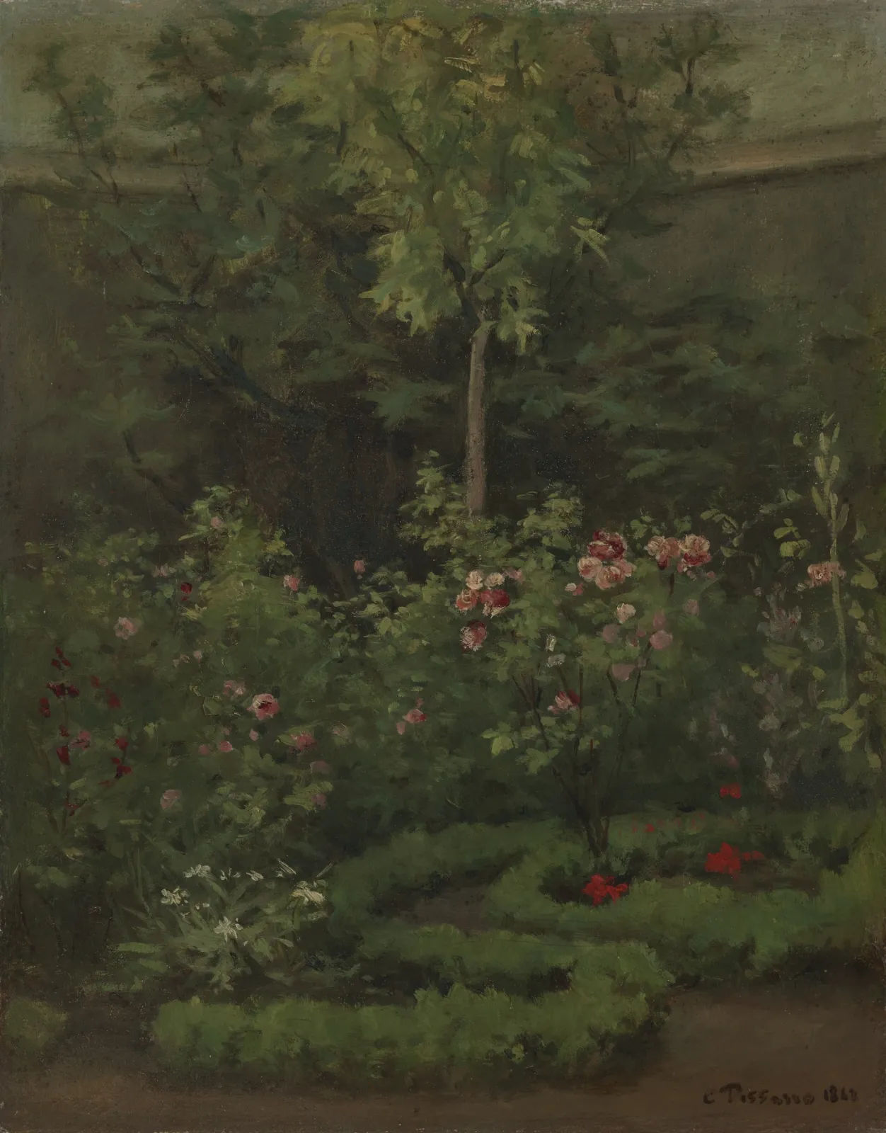 A Rose Garden, Camille Pissarro
