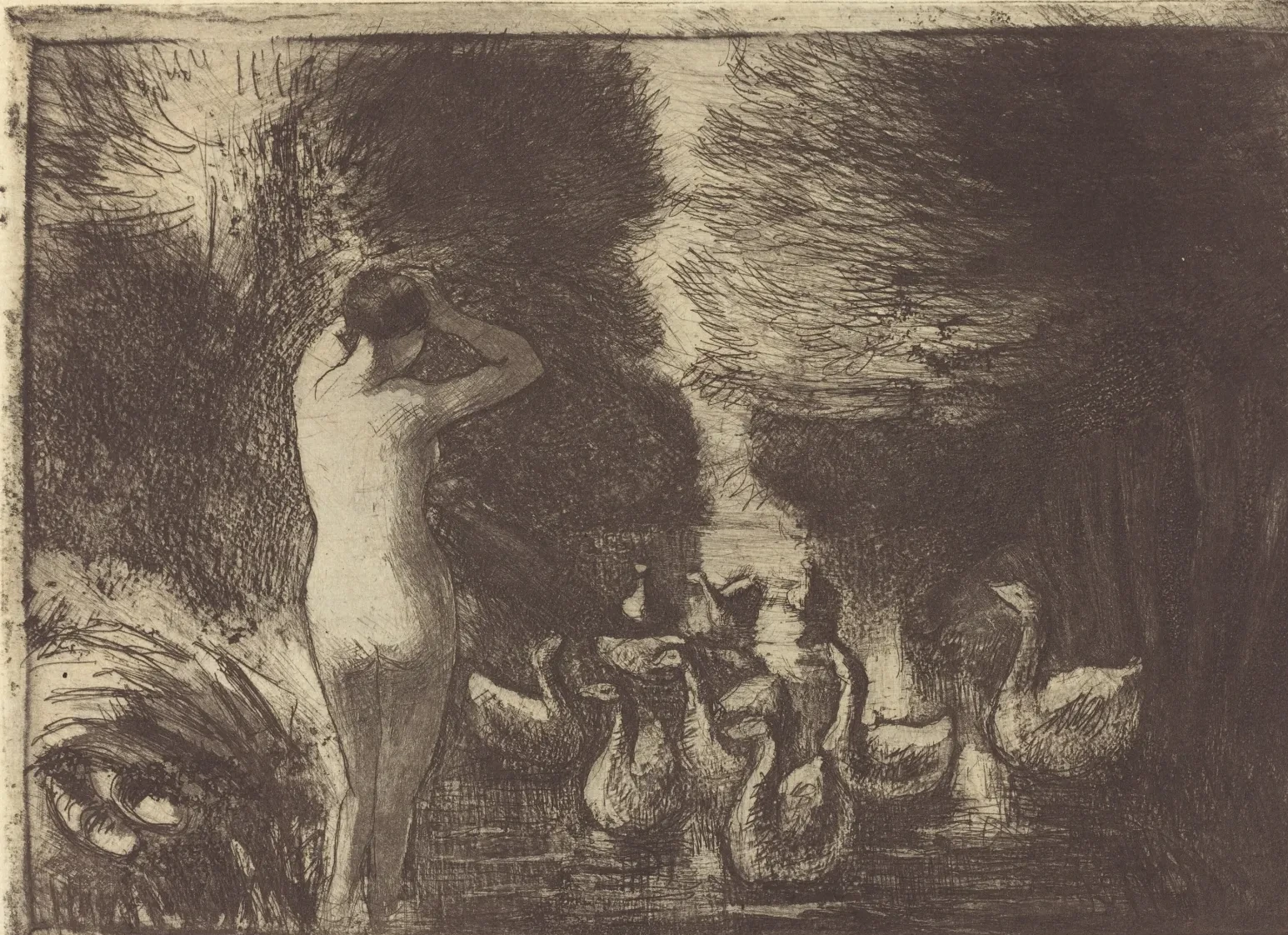 Baigneuse aux oies (Bathers with Geese), Camille Pissarro