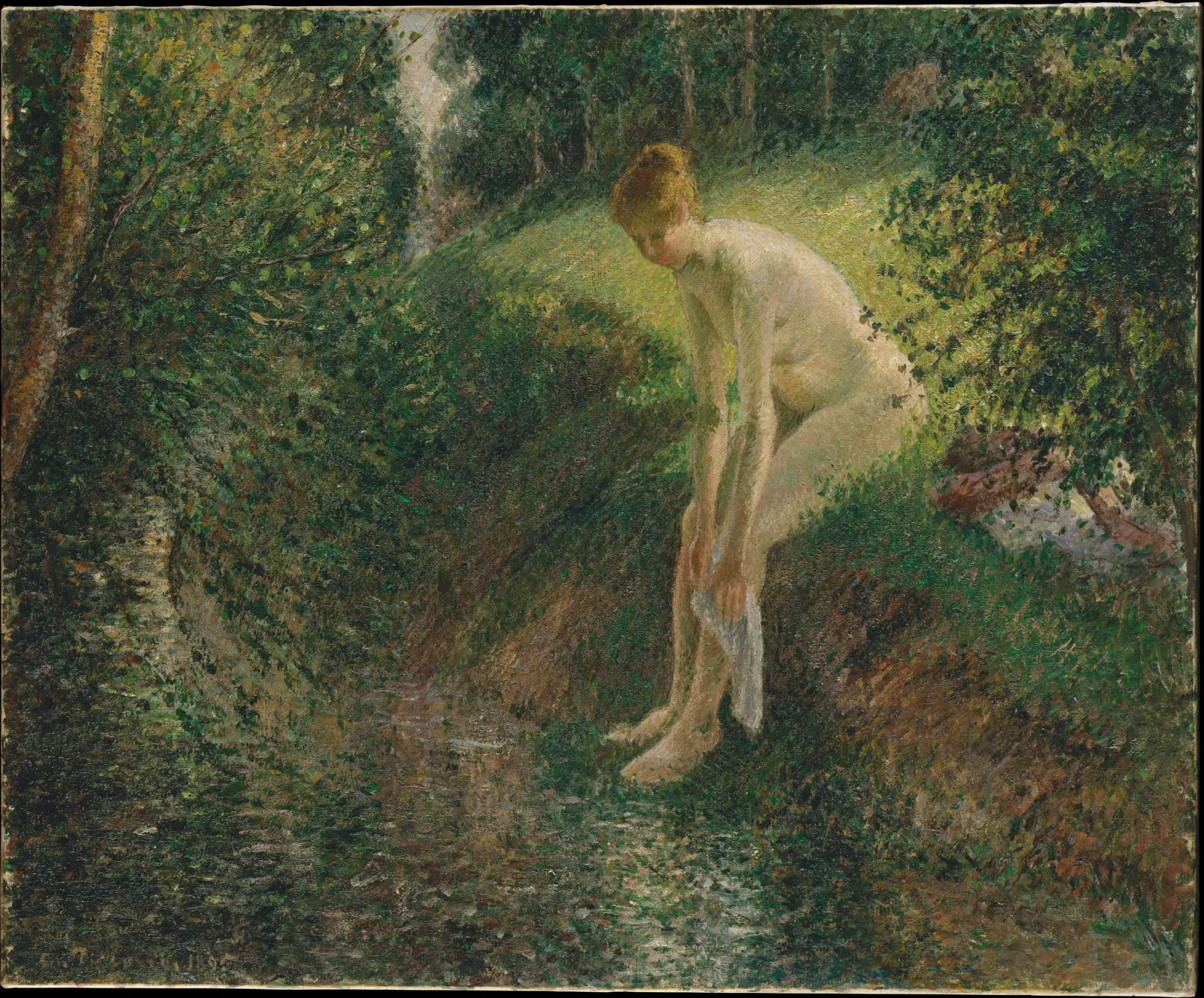 Bather in the Woods, Camille Pissarro
