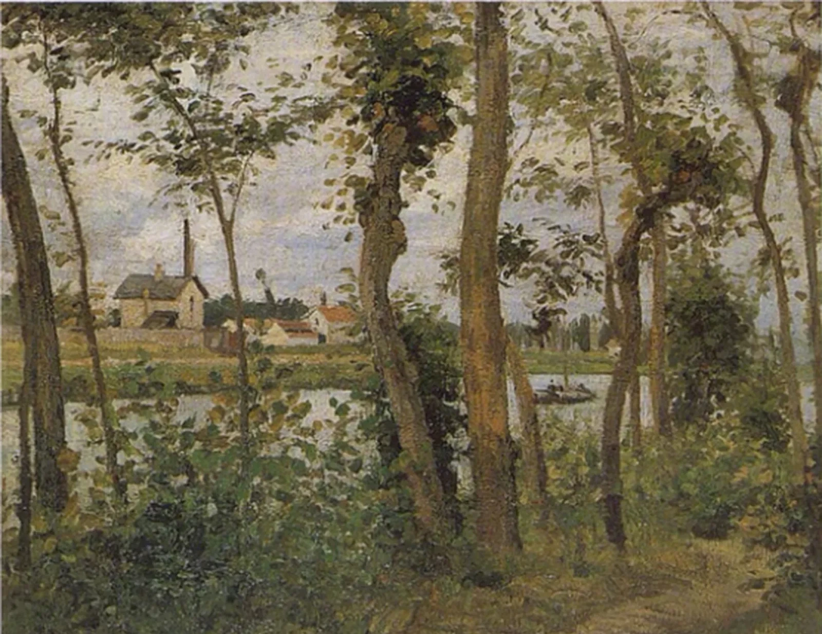 Bords de l'Oise à Pontoise, Camille Pissarro
