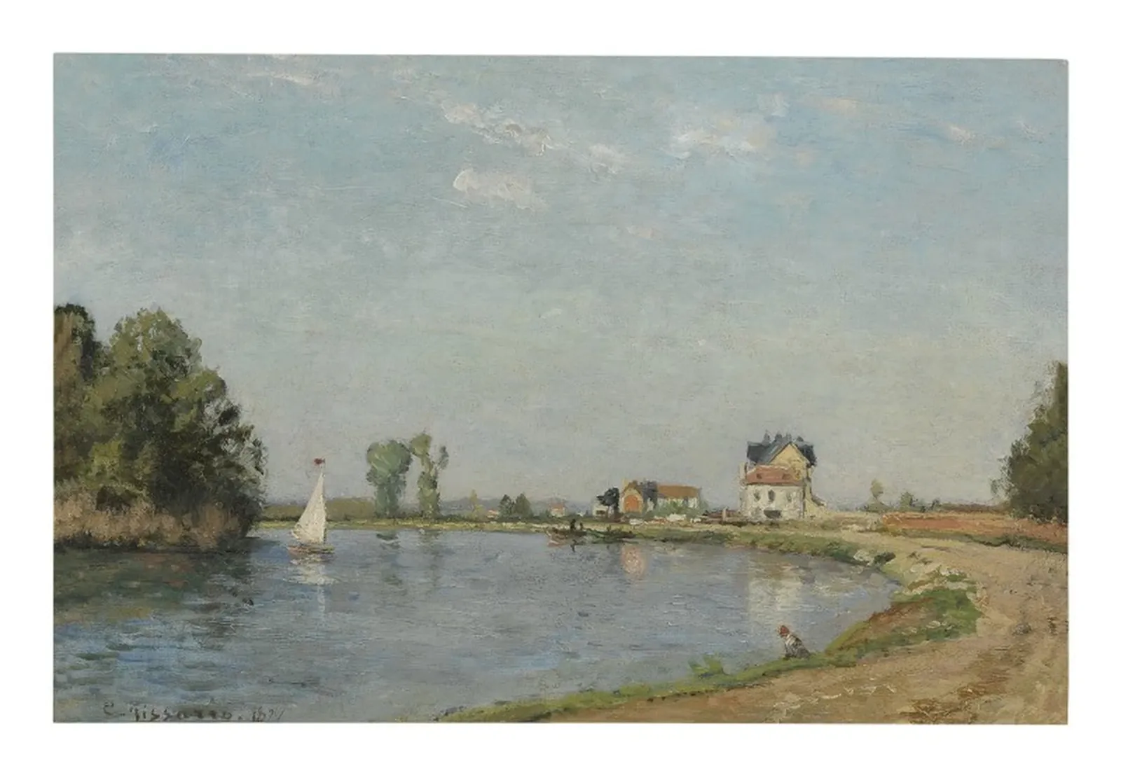 Bords de rivière, Camille Pissarro