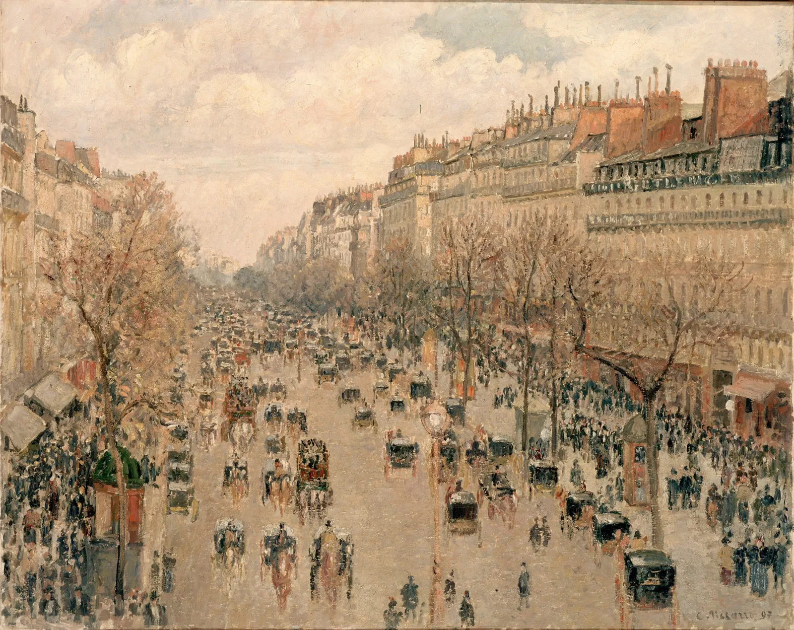 Boulevard Montmartre, soleil après-midi, Camille Pissarro