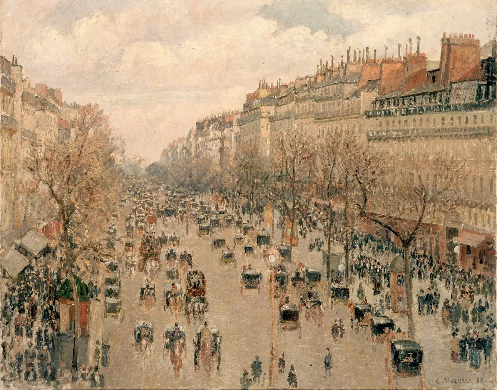 Boulevard Montmartre, soleil après-midi, Camille Pissarro