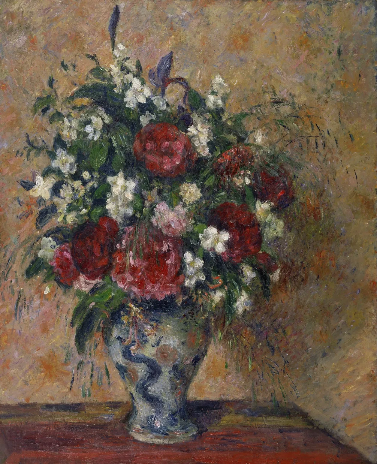 Bouquet de fleurs, pivoines et seringas, Camille Pissarro