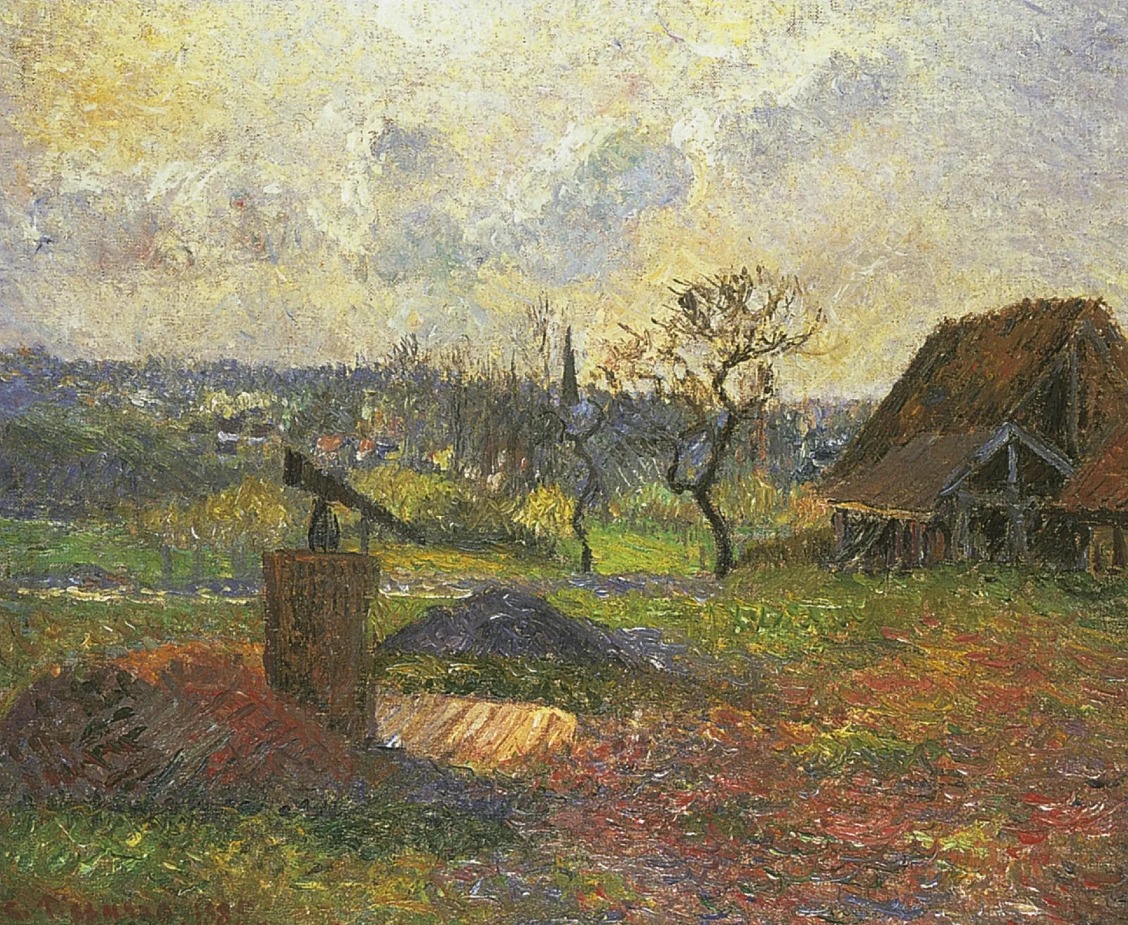 Brick Kiln at Éragny, Camille Pissarro