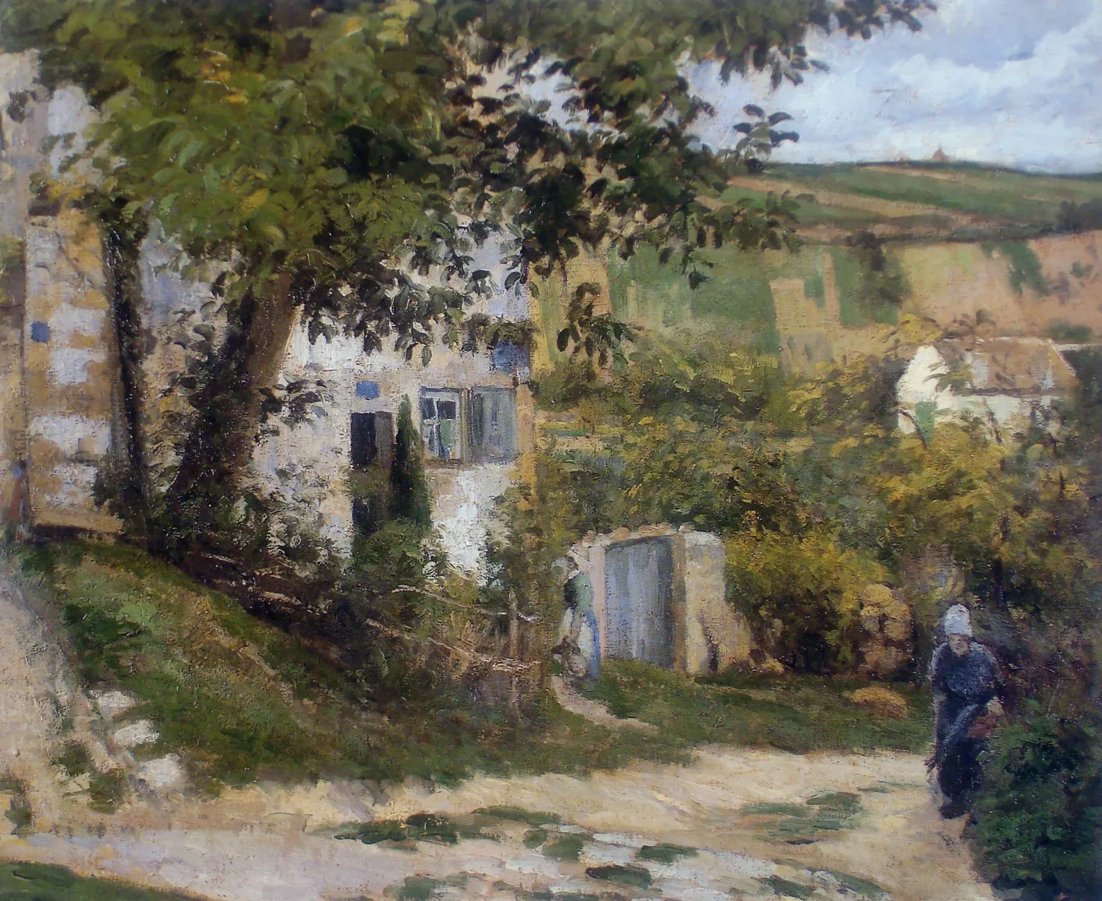 Camino en L'Hermitage, Camille Pissarro