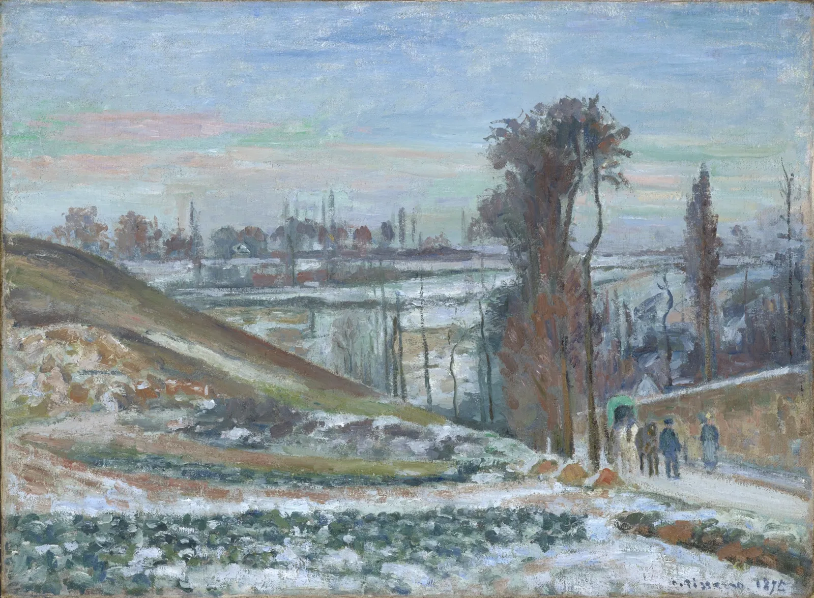 Effet de neige à l'Hermitage, Pontoise, Camille Pissarro