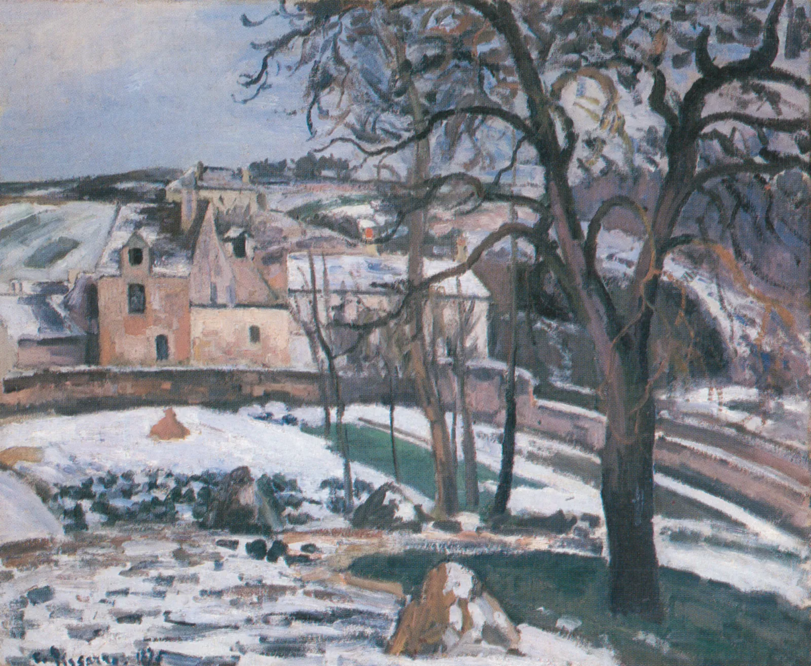 Effet de neige à L´Hermitage, Pontoise, Camille Pissarro