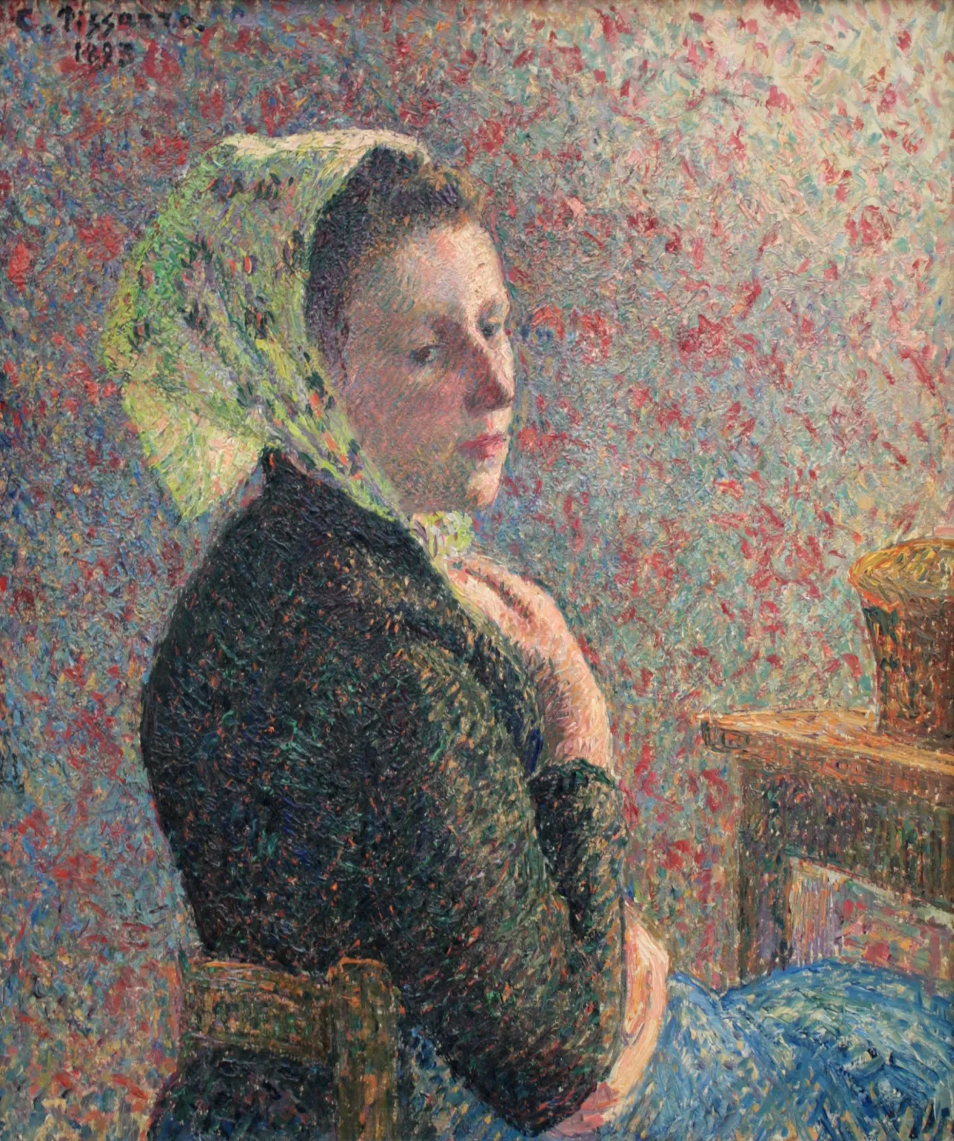 Femme au fichu vert, Camille Pissarro