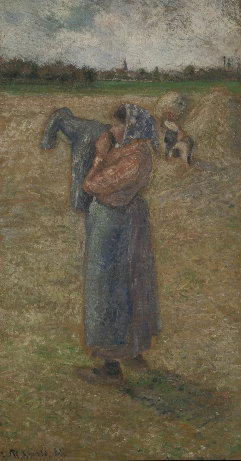 Femme dans un champs, Camille Pissarro