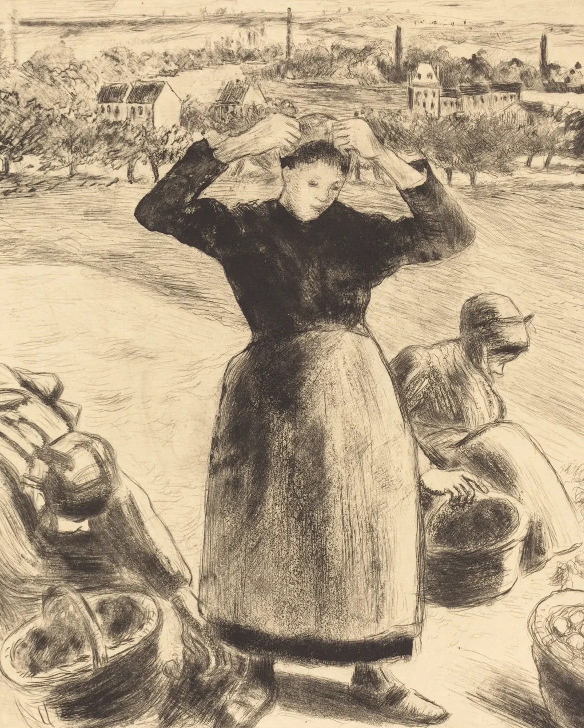 Gathering Potatoes (Recolte de pommes de terre), Camille Pissarro