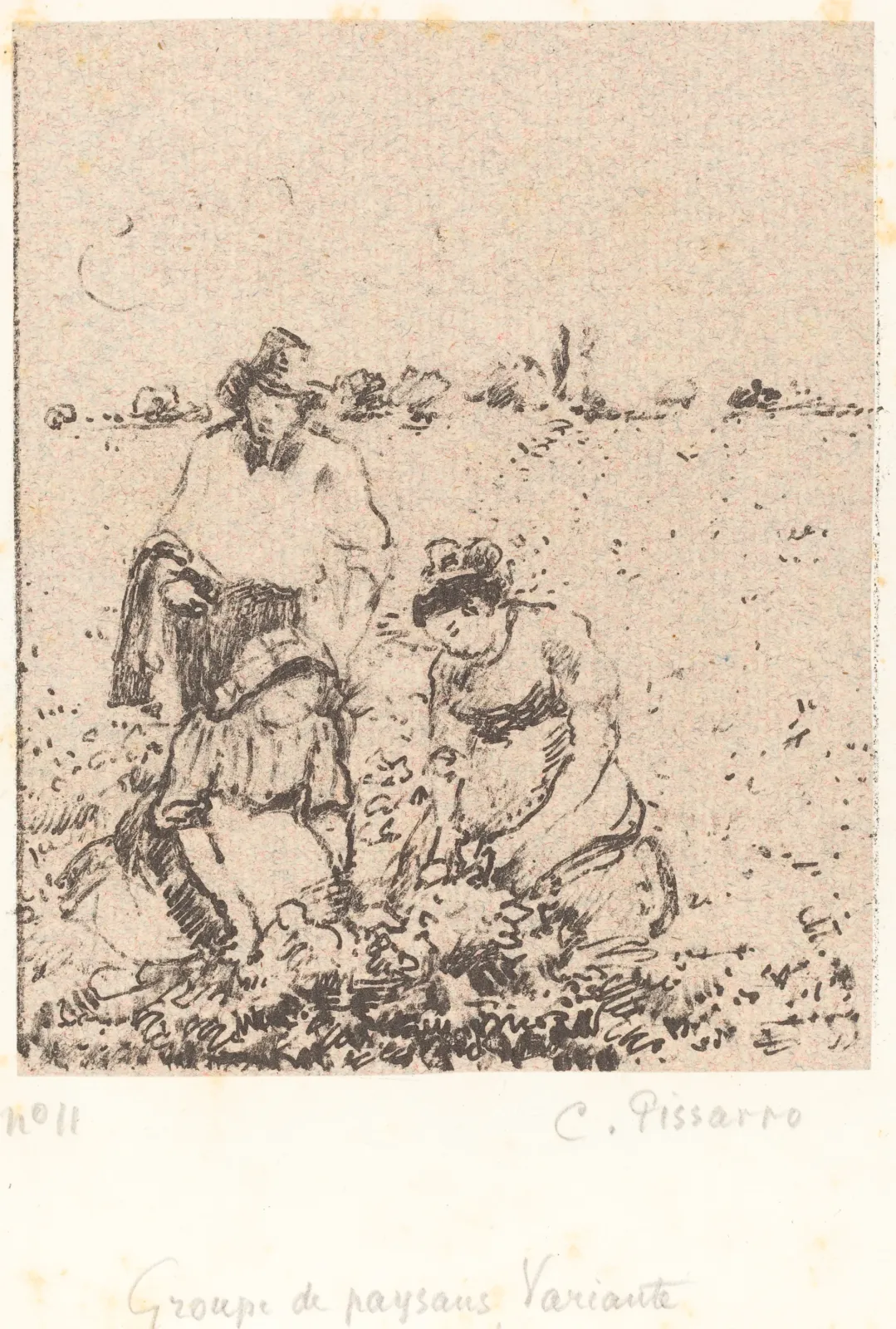 Groupe de paysans (Group of Peasants), Camille Pissarro