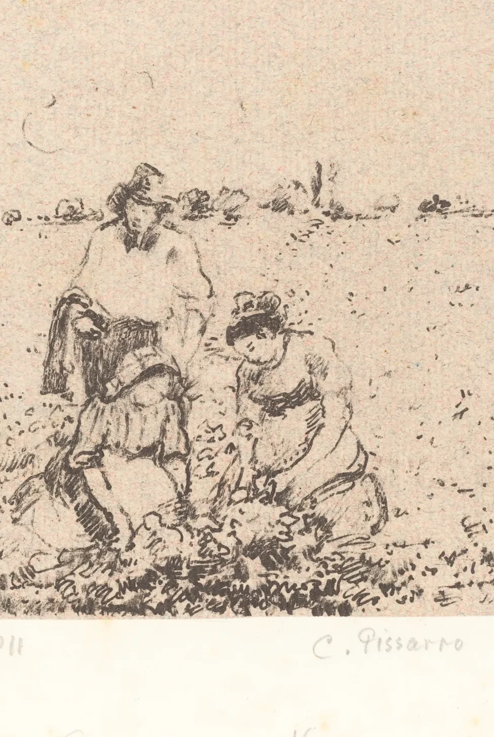 Groupe de paysans (Group of Peasants), Camille Pissarro