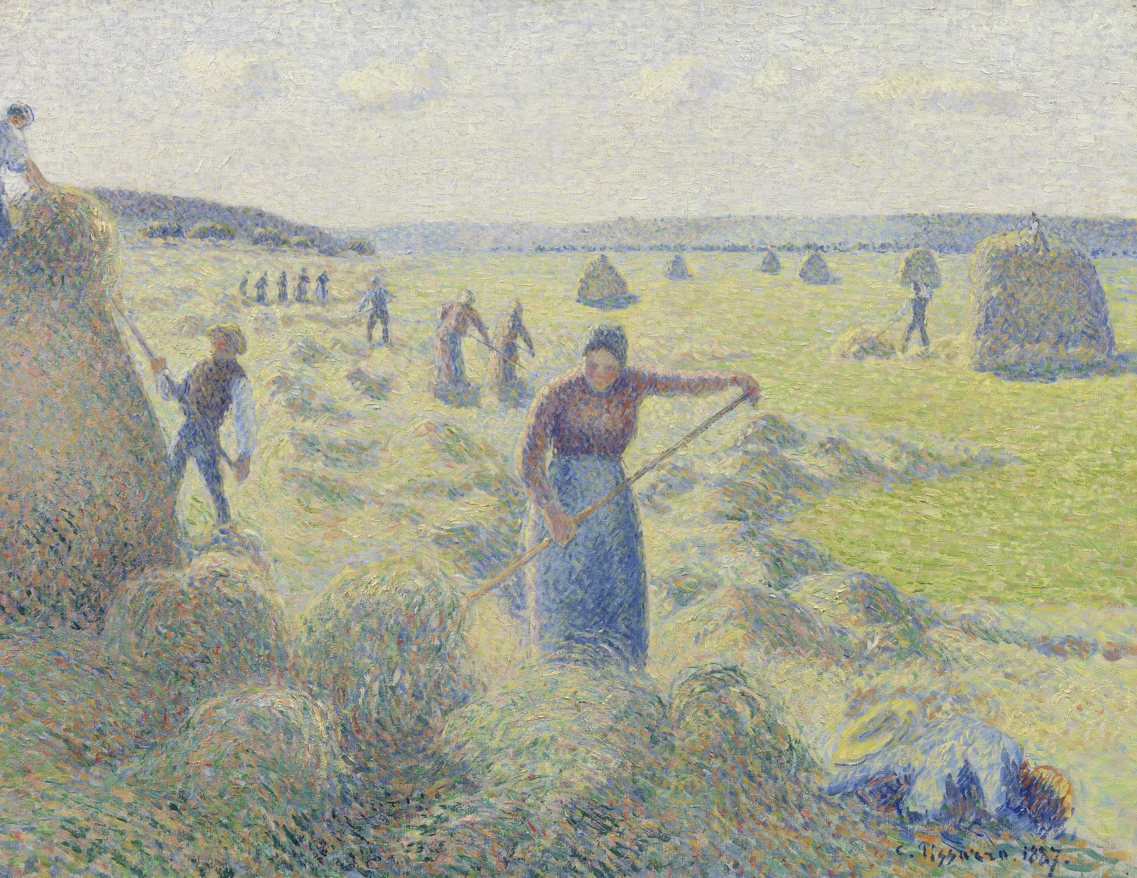 Haymaking, Éragny, Camille Pissarro