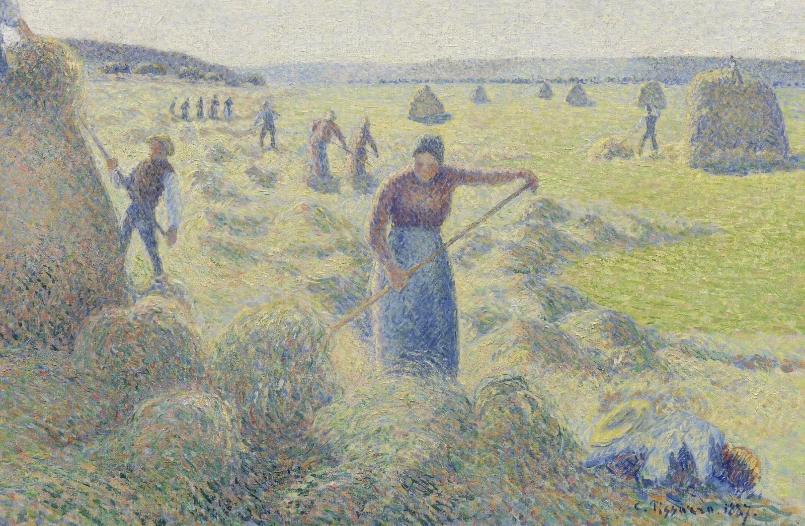 Haymaking, Éragny, Camille Pissarro
