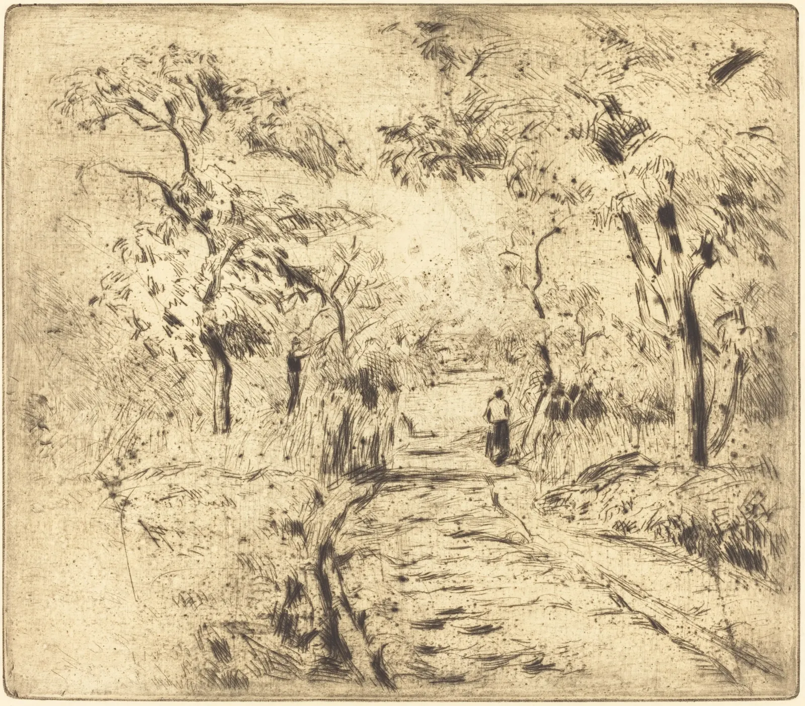 In the Fields at Ennery (Dans les champs, a Ennery), Camille Pissarro