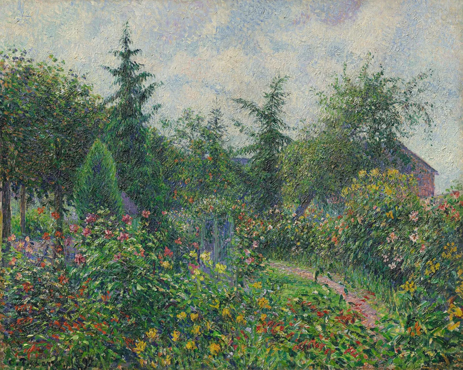 Jardin et poulailler chez Octave Mirbeau, Les Damps, Camille Pissarro