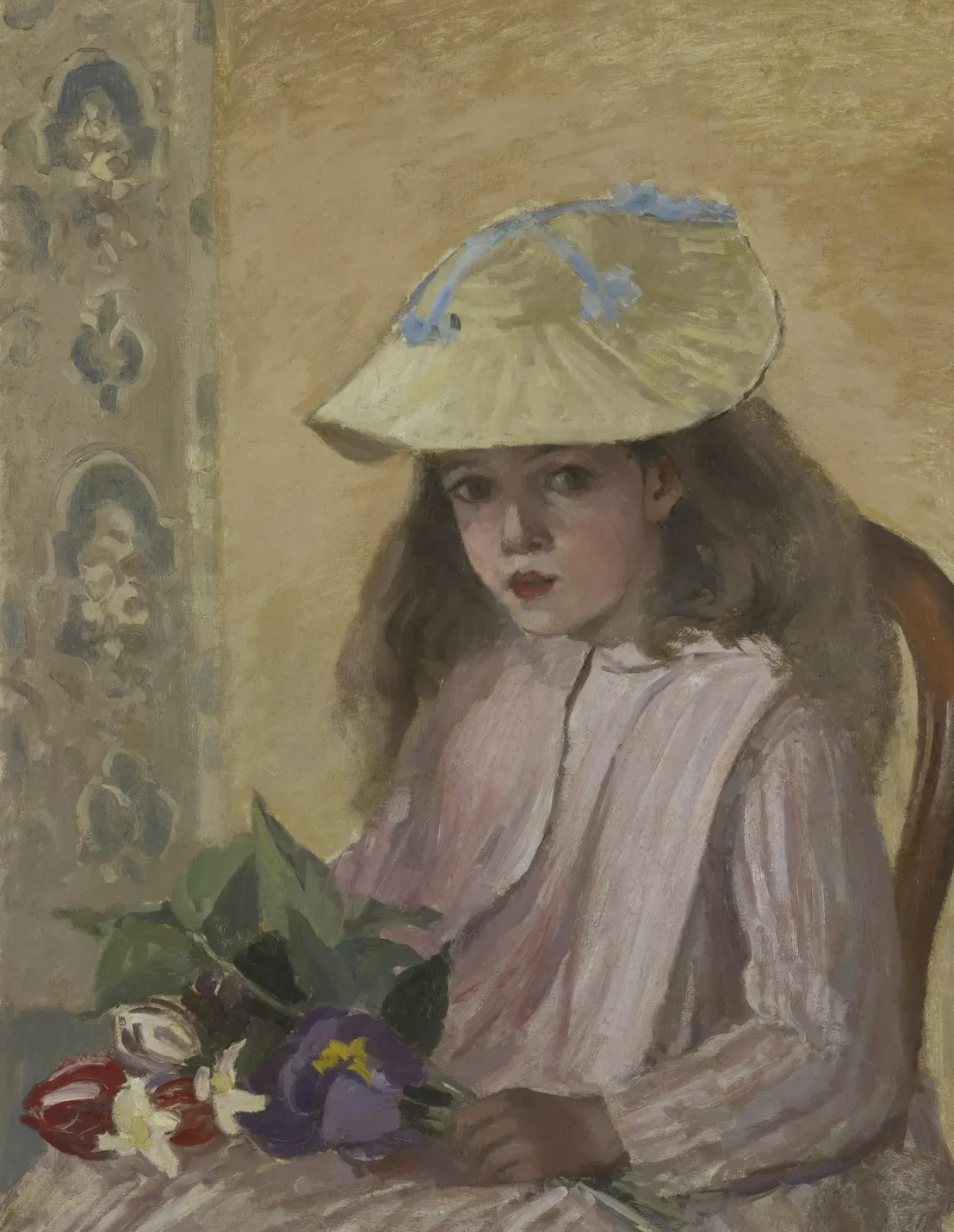Jeanne Pisarro dite Minette au bouquet, Camille Pissarro