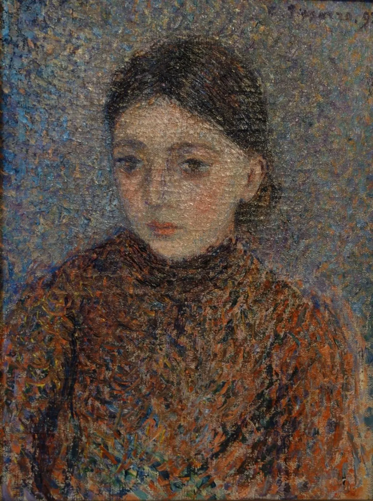 Jeanne Pissarro, dite Cocotte, en buste, Camille Pissarro