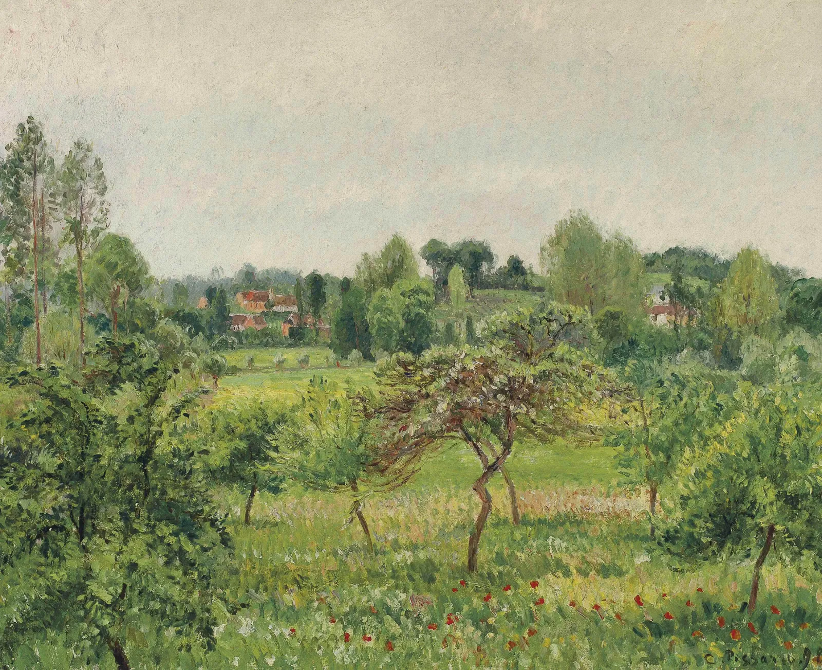 Juin, temps pluvieux, Éragny, Camille Pissarro