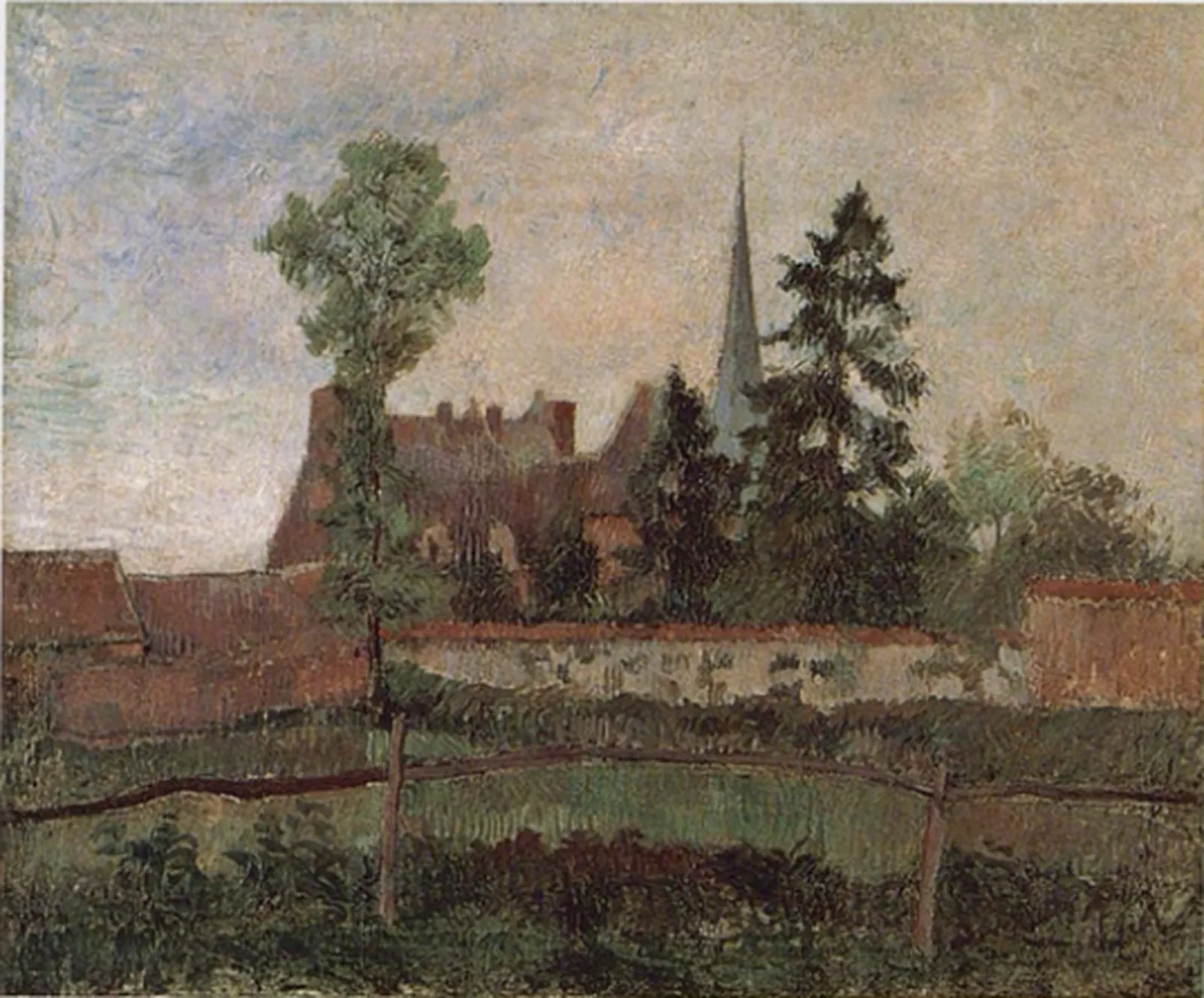 L’église et le manoir d’Éragny, Camille Pissarro