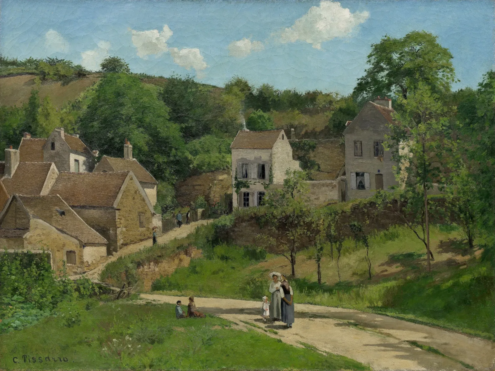 L'Hermitage à Pontoise, Les côteaux de l'Hermitage, Pontoise, Camille Pissarro