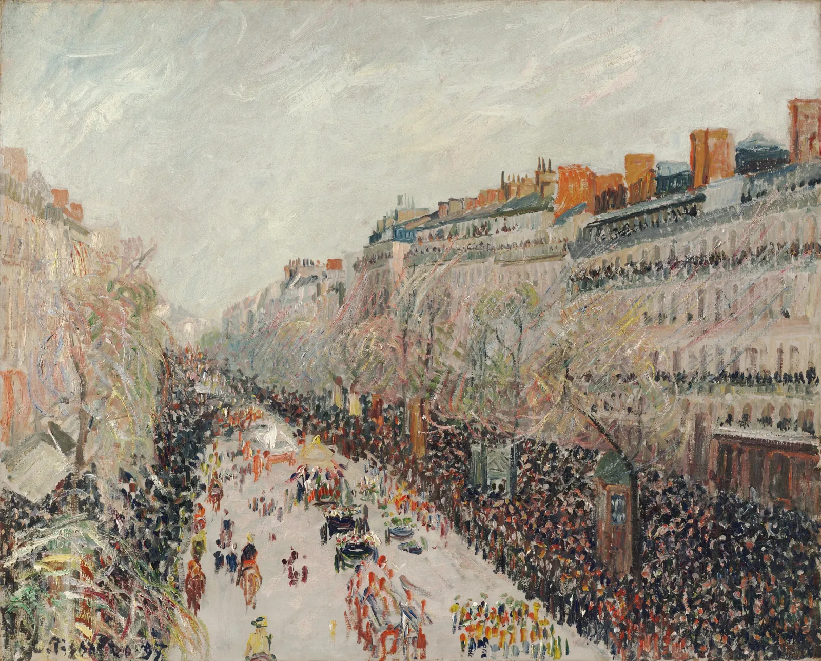 La Mi-Careme sur les Boulevards, Camille Pissarro