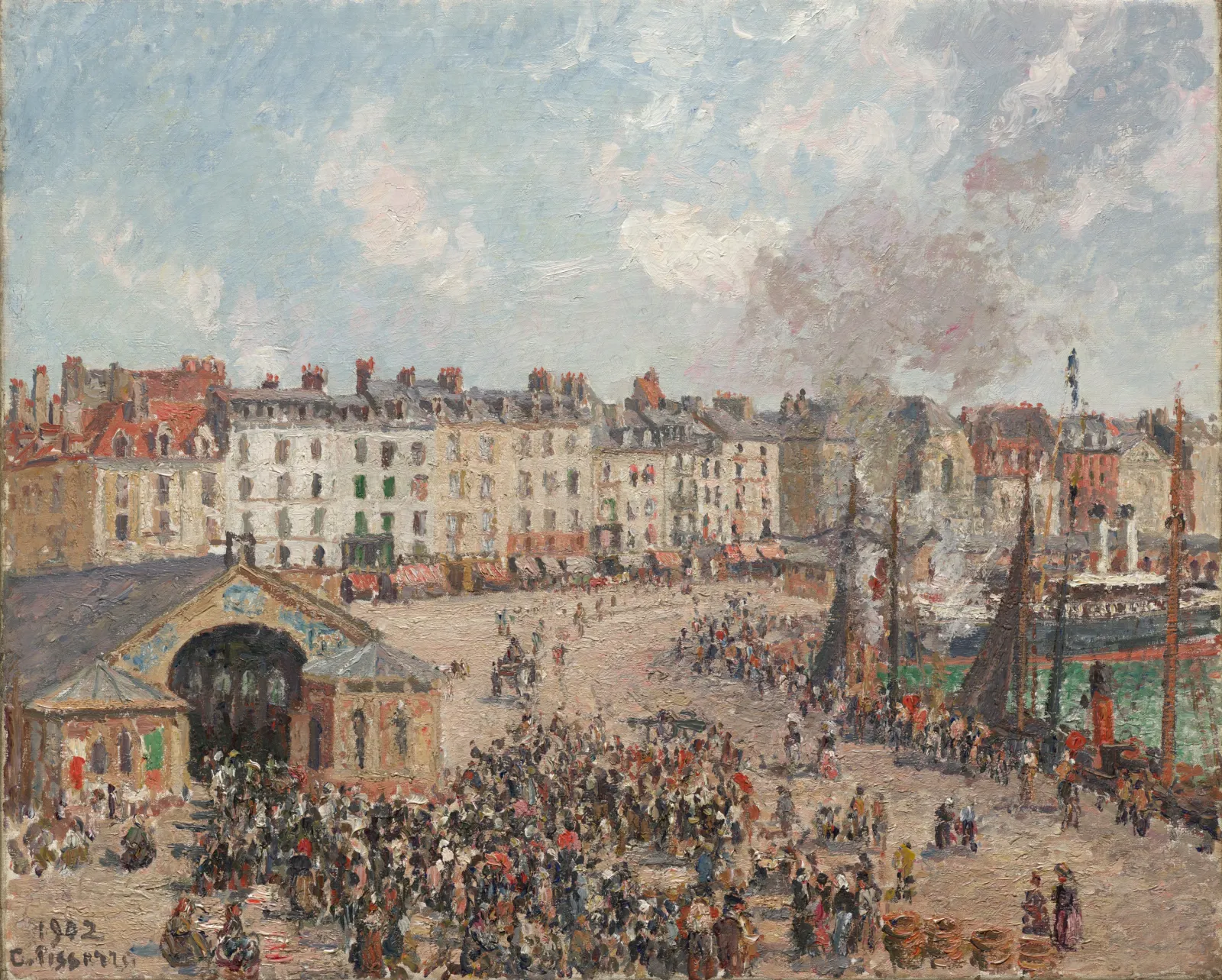 La Poissonnerie à Dieppe, Camille Pissarro