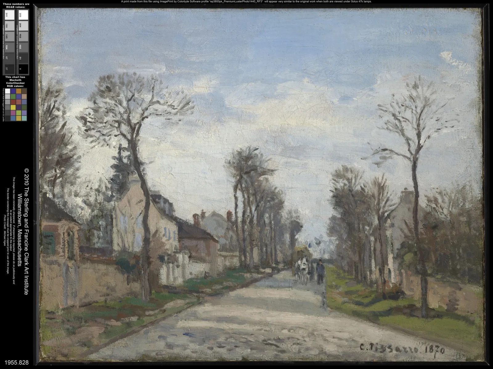 La route de Versailles, Louveciennes, Camille Pissarro
