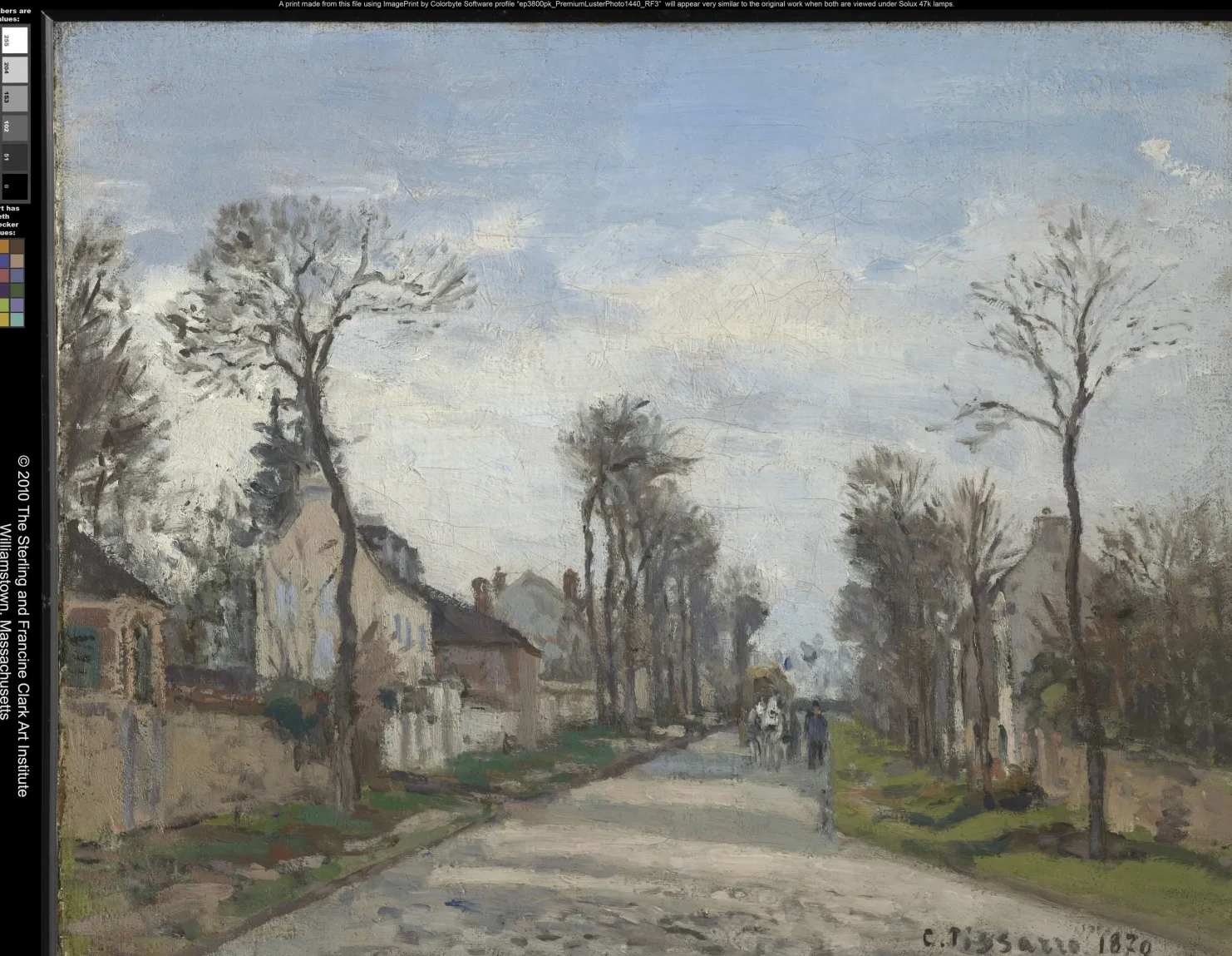 La route de Versailles, Louveciennes, Camille Pissarro
