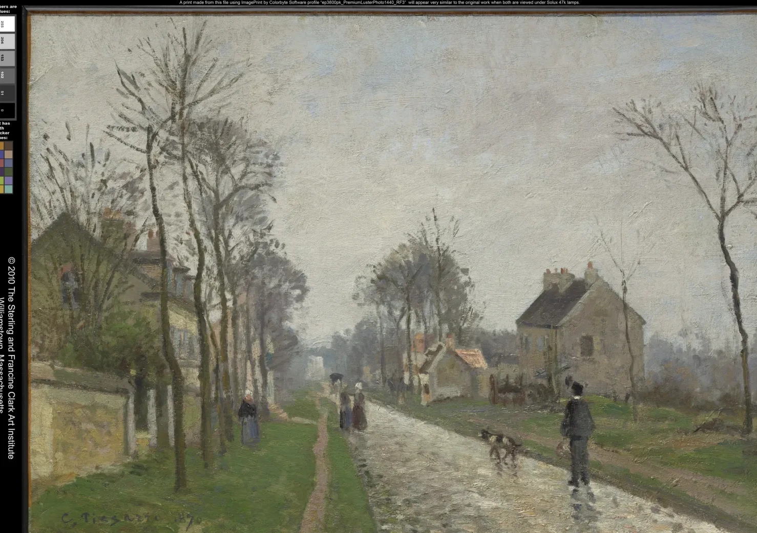 La route de Versailles, Louveciennes, effet de pluie, Camille Pissarro