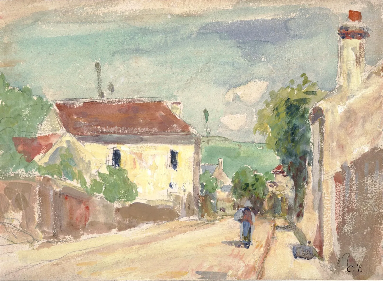 La Rue de l'Hermitage, Pontoise, Camille Pissarro