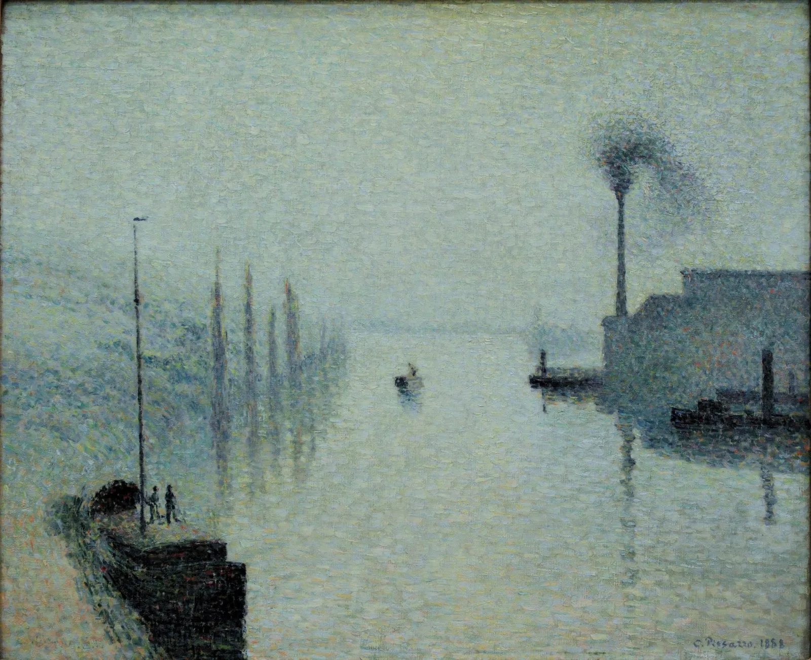 La Seine à Rouen, l’île Lacroix, effet de brouillard, Camille Pissarro
