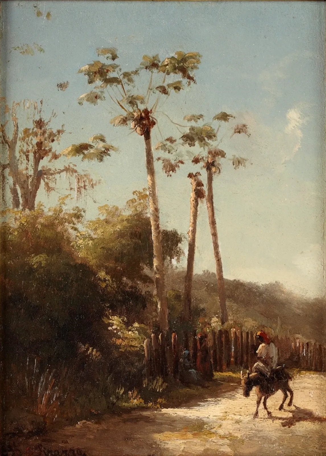 Landscape from the Antilles, Rider and Donkey on a Road, Camille Pissarro