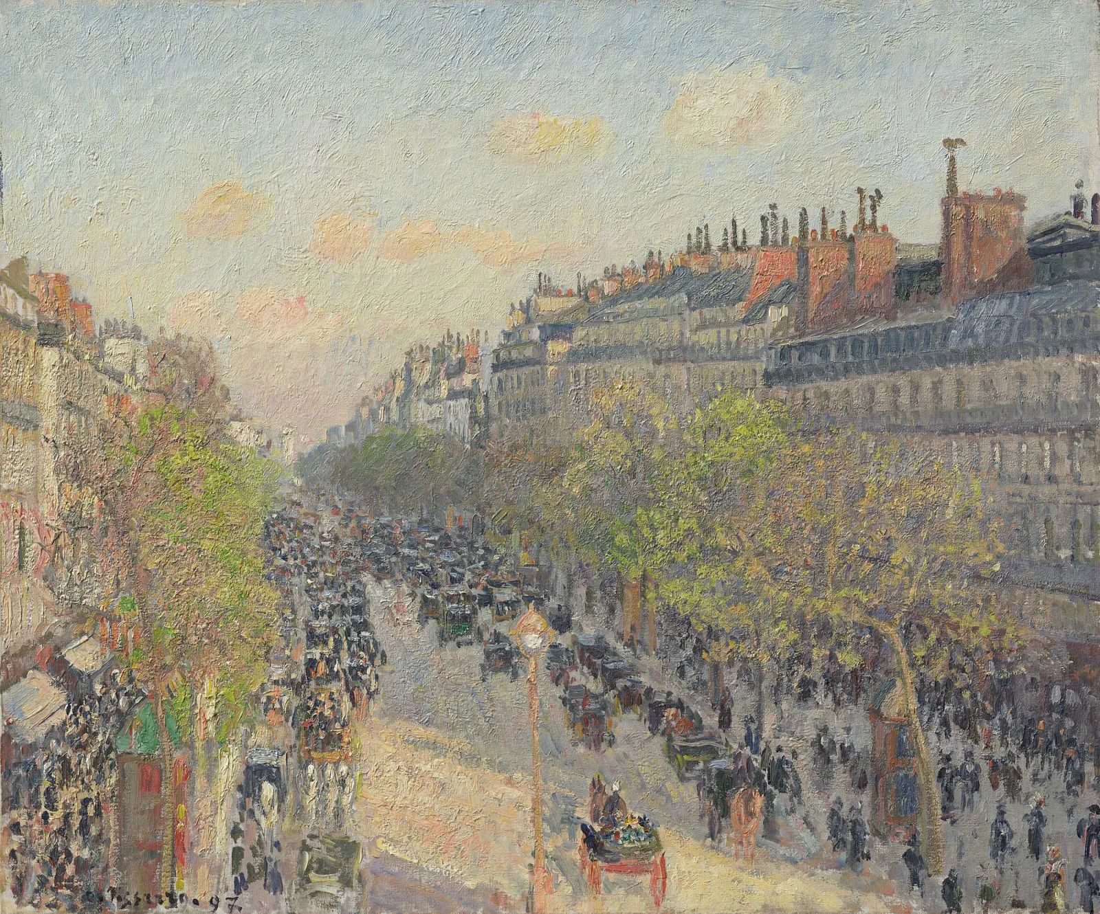 Le Boulevard Montmartre, fin de journée, Camille Pissarro
