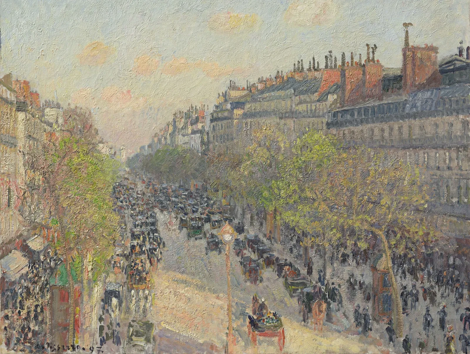 Le Boulevard Montmartre, fin de journée, Camille Pissarro