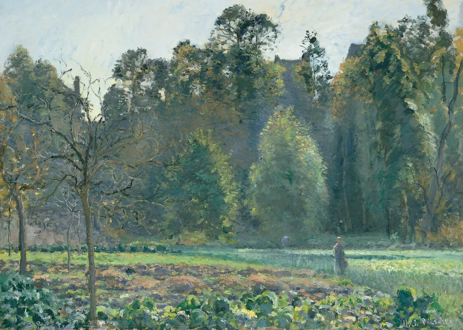 Le champ de chou, Pontoise, Camille Pissarro