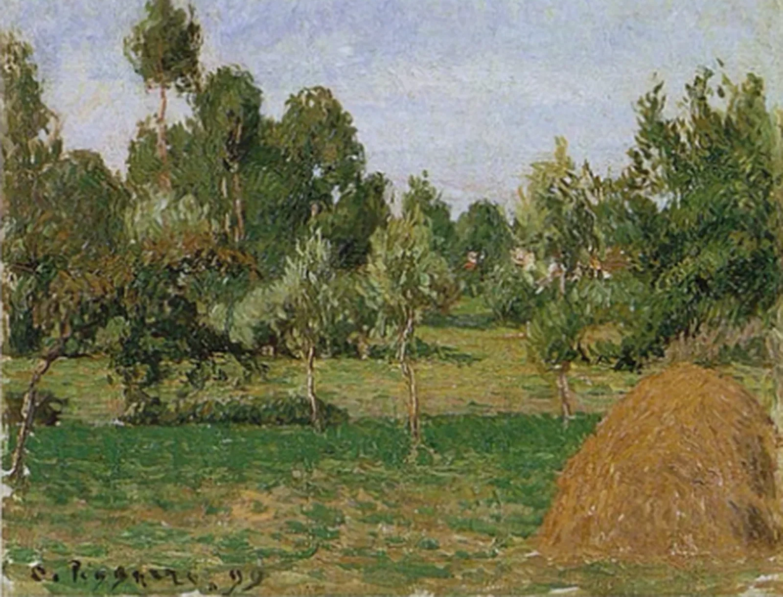 Le fond du pré à Eragny, avec meule à droite, Camille Pissarro