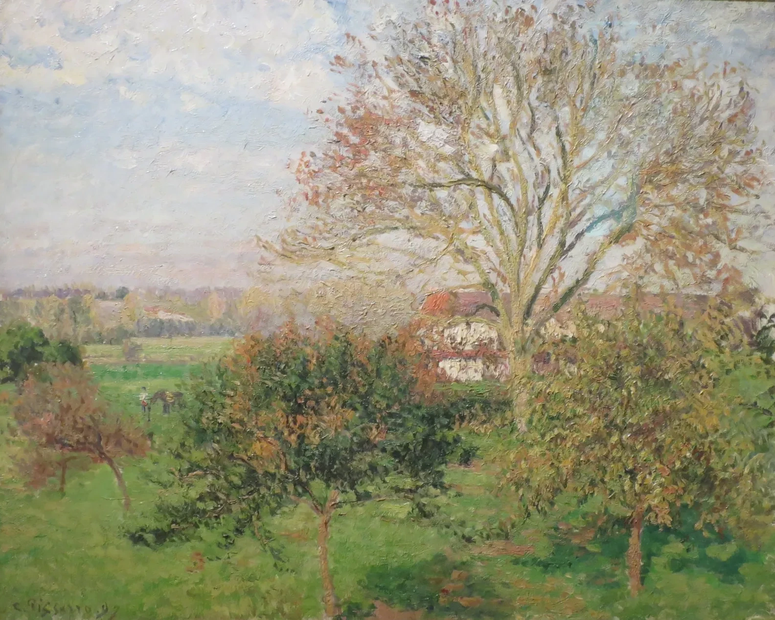 Le Grand Noyer, matin d'automne, Éragny ( Matin d'automne à Eragny), Camille Pissarro