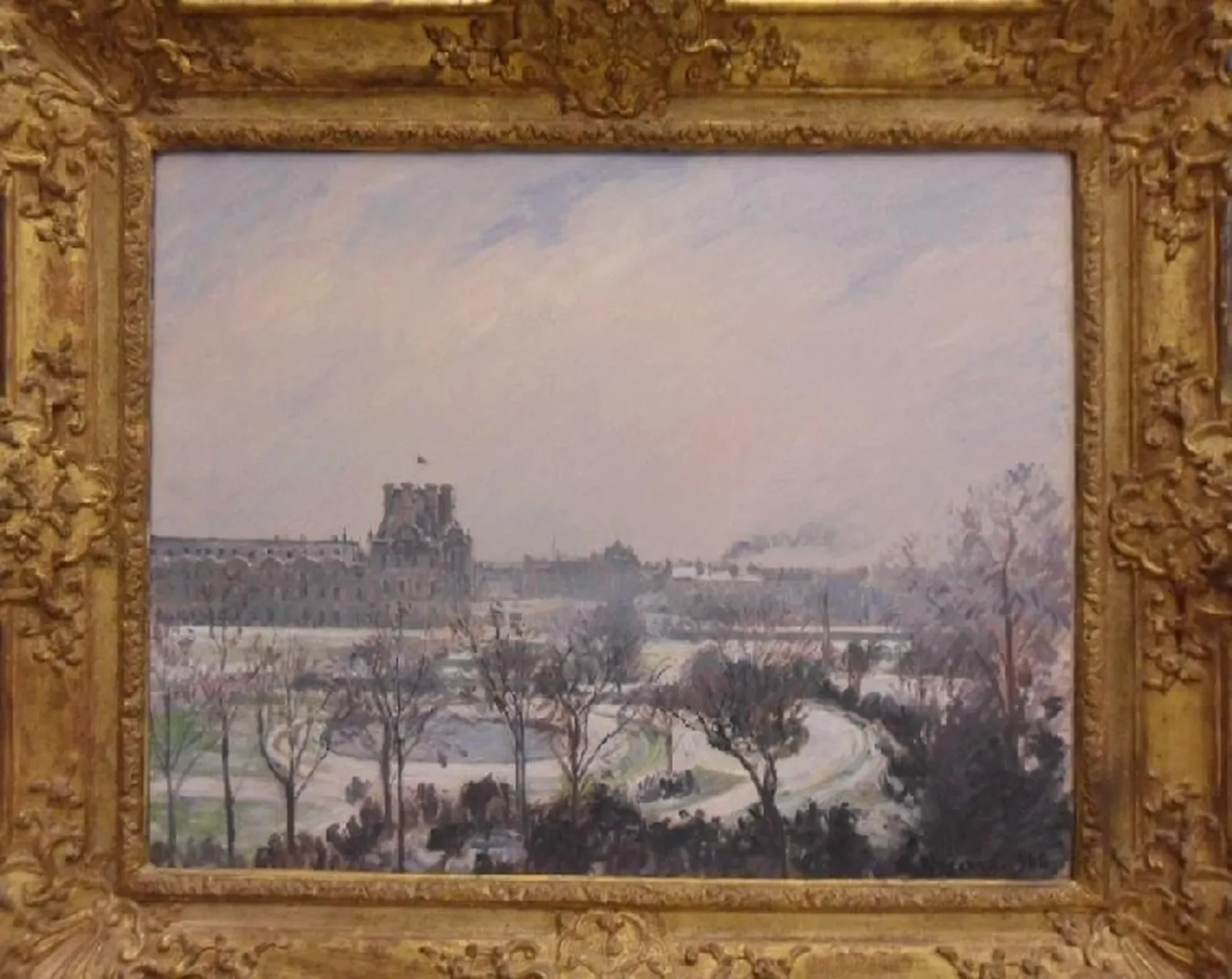 Le jardin des Tuileries, effet de neige, Camille Pissarro
