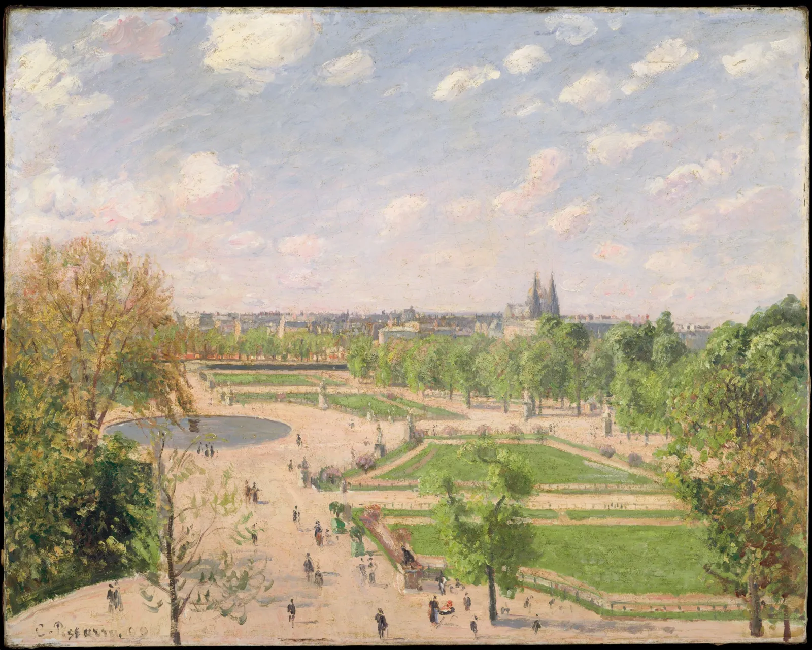 Le Jardin des Tuileries par un matin de printemps, Camille Pissarro
