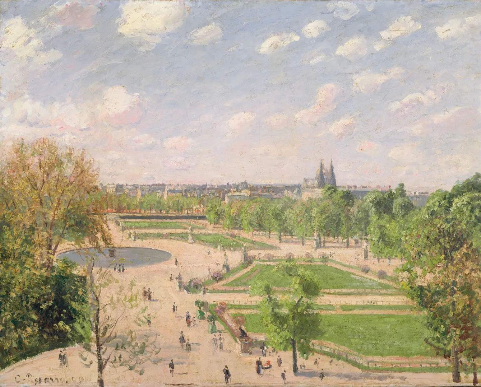 Le Jardin des Tuileries par un matin de printemps, Camille Pissarro