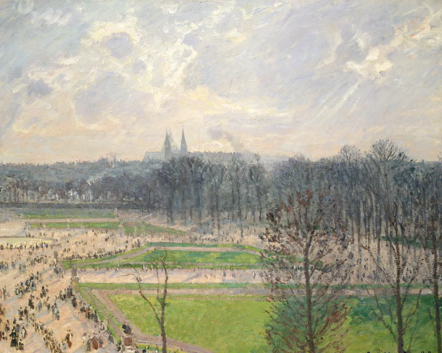 Le Jardin des Tuileries un après-midi d'hiver, Camille Pissarro