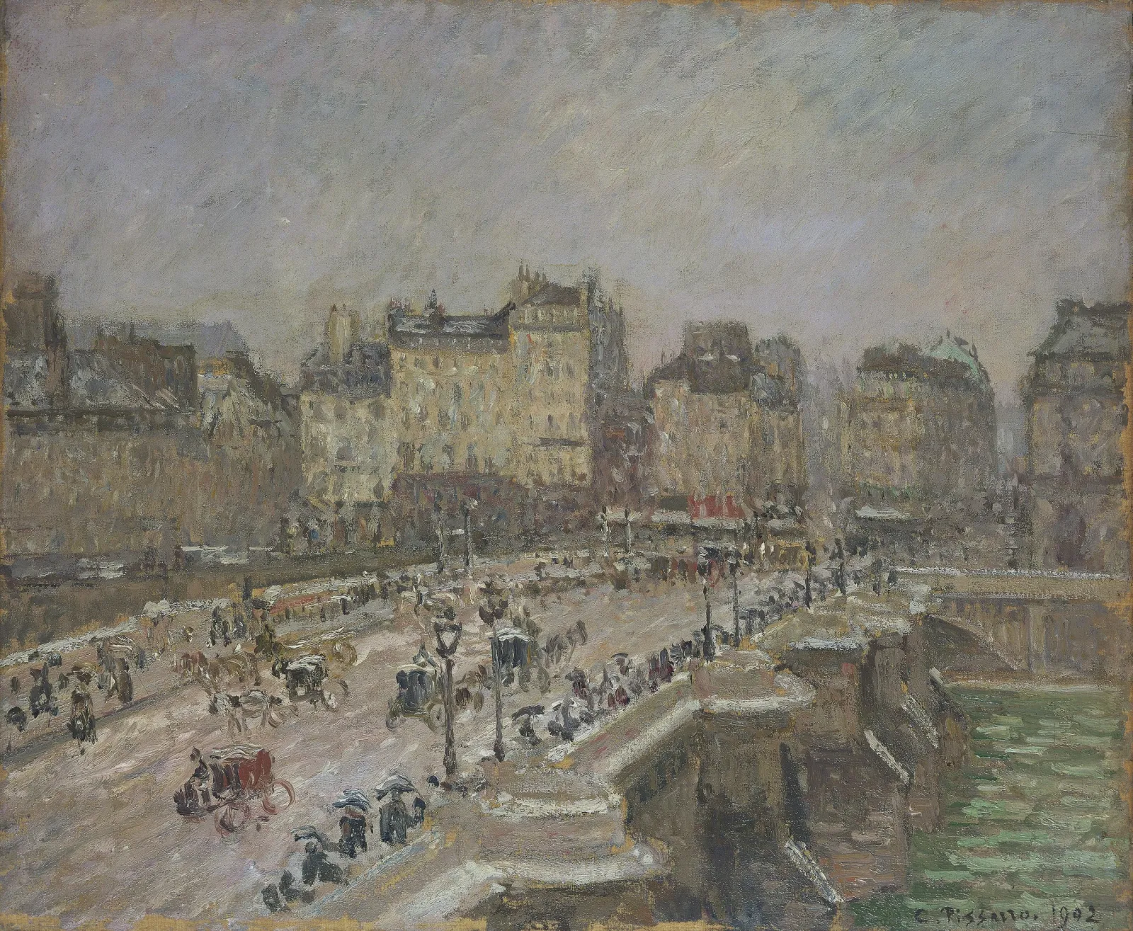 Le Pont-Neuf, effet de neige, Camille Pissarro